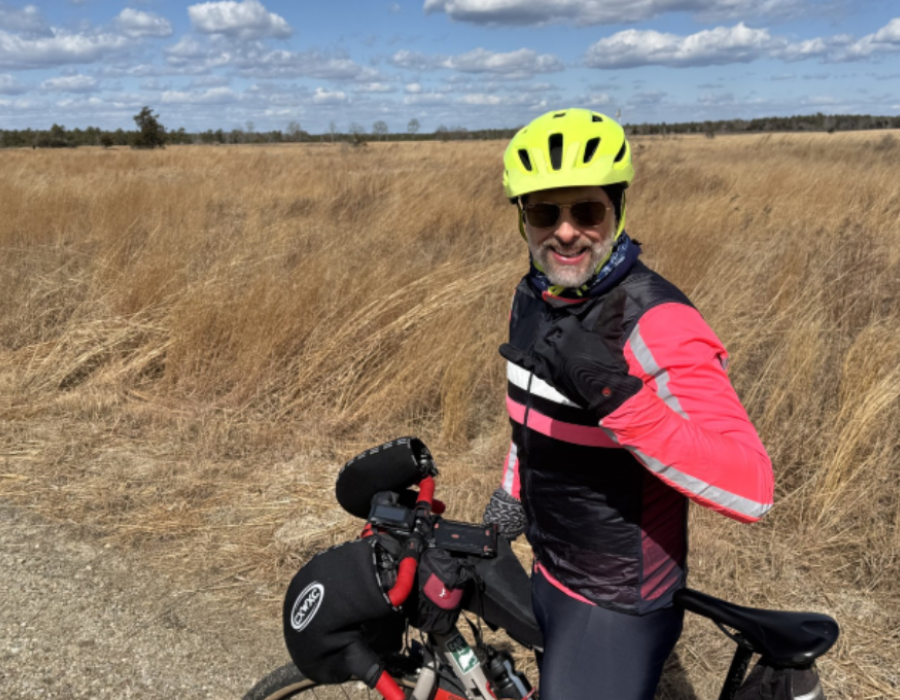 Man cycling
